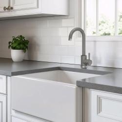 Quadri Coventry Kitchen Faucet Grey with Swivel Spout 1208967666