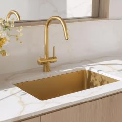 Quadri Leicester Kitchen Faucet PVD Gold 3-way with an extra connection for filtered water 1208967669