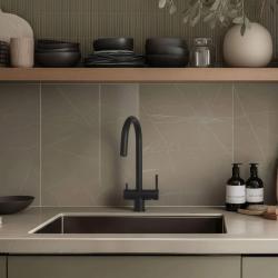 Quadri Leicester Kitchen Tap Black 3-Way with an Extra Connection for Filtered Water 1208967671