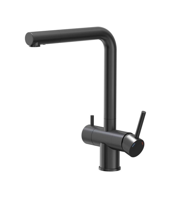 Quadri Ellesmere Kitchen Mixer Tap Black 3-way with an extra connection for filtered water 1208967780