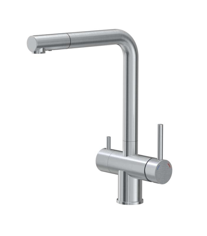 Quadri Ellesmere Kitchen Mixer Tap Stainless Steel 3-way with Extra Connection for Filtered Water 1208967782