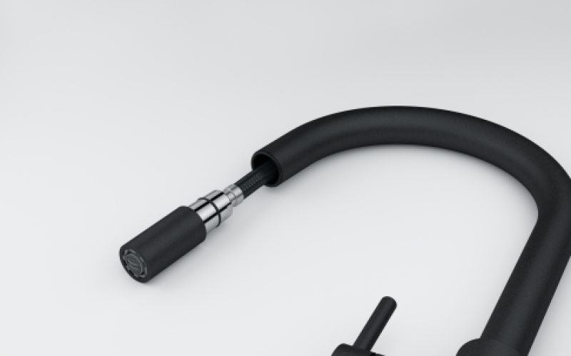 Franke Lina Kitchen Faucet Onyx with Pull-Out Hand Shower 115.0626.055