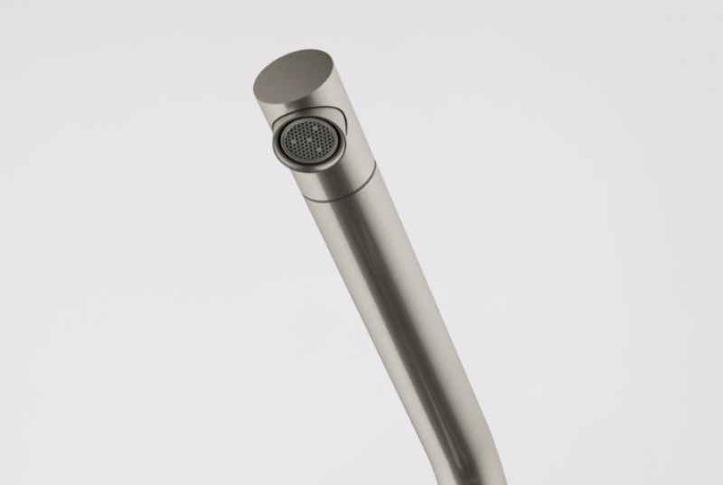 Franke Active Twist Single-Lever Mixer Tap Stainless Steel with Fixed Spout and Integrated Waste Control 115.0653.504