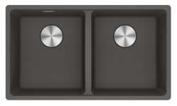 Franke Maris MRG 220-35-35 Fragranite Slate Grey Double Sink grey dark Flush Mounting 135.0714.633