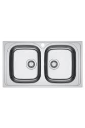 Franke Spark SKX 620-86 Double Stainless Steel Sink with Tap Hole Top-Mount 86x50cm 101.0714.440