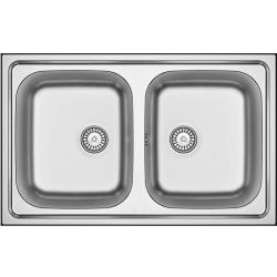 Banka Centurio 20 Stainless Steel Double Sink Top Mount 80x50cm 1208970026