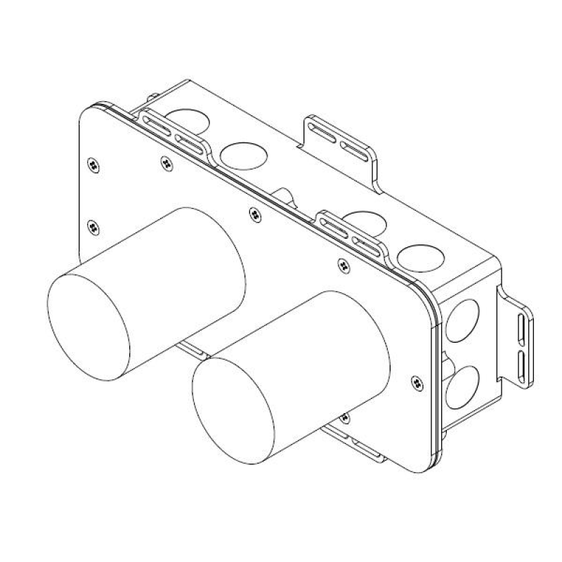 Waterevolution ISOBOX built-in basin mixer tap, 2-hole T0.16.BI