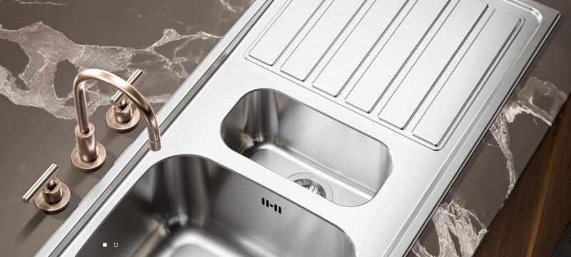 Centurio Bank 80-1 Stainless Steel Built-in Sink 80x50cm with Draining Area 1208970034