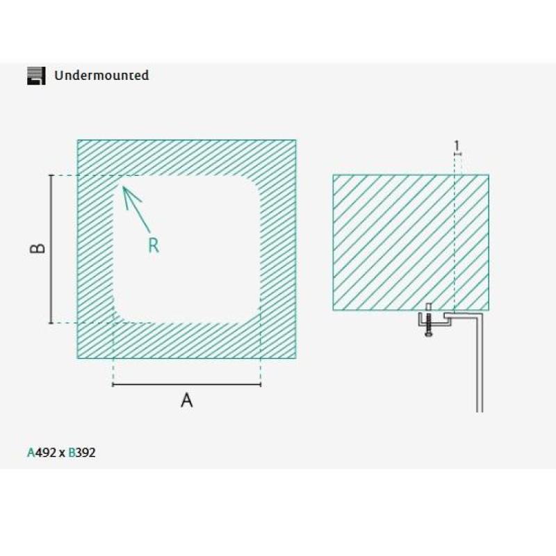Banka IB5040 Stainless Steel Sink 50 x 40 cm Undermount 1208970037