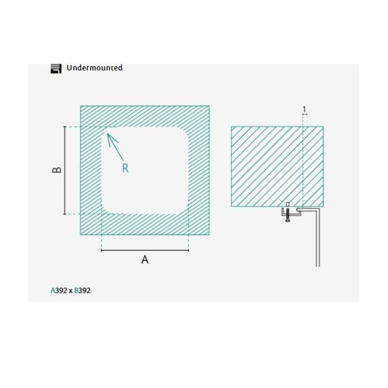 Banka IB4040 Stainless Steel Sink 40 x 40 cm Undermount 1208970039