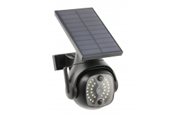 Solar floodlight with motion and dusk sensor GUARDOS, LED, 300lm, 6400K, 1200mAh, IP65, dummy camera