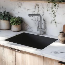 Ausmann Ellington 3-Way Kitchen Faucet with Pull-Out Spout and Filtered Water – Grey – 1208970494