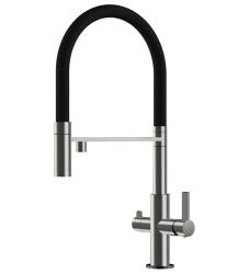 Ausmann Claridge 3-Way Kitchen Mixer Tap with Flexible Spout and Filtered Water – Grey - 1208970502