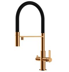 Ausmann Claridge 3-Way Kitchen Mixer Tap with Flexible Spout and Filtered Water – Copper - 1208970503