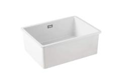 Ausmann Ceramic Ember Ceramic White Sink - Top Mount and Undermount 54 x 40 cm with Stainless Steel Plug 1208970508