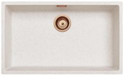 Sand White Large Sink 70x40 cm Undermount, Topmount and Flush Mount with Copper Plug 1208970528