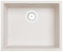 Sand White Cream Sink 50x40 cm Undermount, Countertop and Flush Mount with White Plug 1208970546