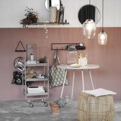 Outlet round 40cm Mirror Reflection Matte iron/Black - House Doctor for living room Fk0201