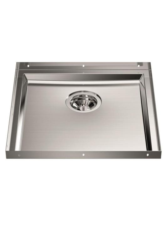 Foster Phantom Base Stainless Steel Base Plate Worktop Sink 40x40cm for Installation in Ceramic, Natural Stone, and Solid Surface, thickness 12mm 1208970719