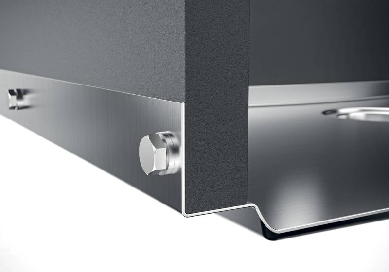 Foster Phantom Base Stainless Steel Base Plate Worktop Sink 40x40cm for Installation in Ceramic, Natural Stone, and Solid Surface, thickness 12mm 1208970719