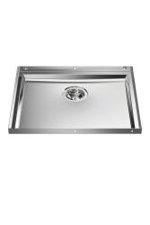 Foster Phantom Base Stainless Steel Base Plate Worktop Sink 50x40cm for Installation in Ceramic, Natural Stone, and Solid Surface, thickness 12mm 1208970720