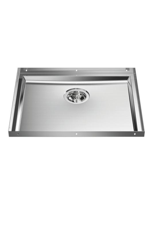 Foster Phantom Base Stainless Steel Base Plate Worktop Sink 50x40cm for Installation in Ceramic, Natural Stone, and Solid Surface, thickness 12mm 1208970720