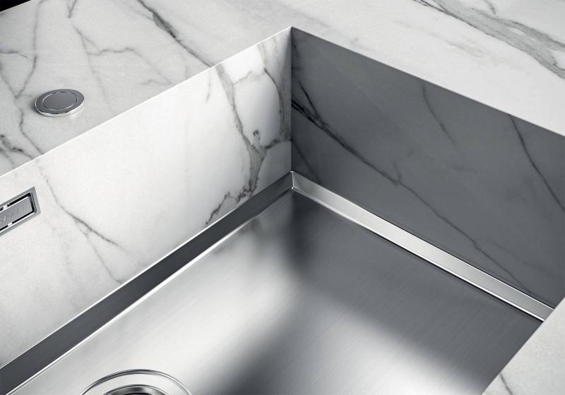 Foster Phantom Base Stainless Steel Base Plate Worktop Sink 71x40cm for Installation in Ceramic, Natural Stone, and Solid Surface, thickness 12mm 1208970721