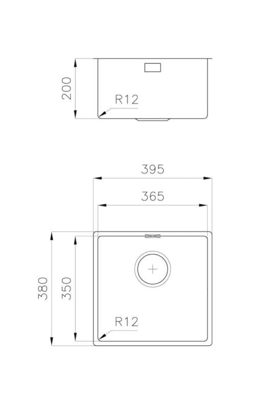 Foster L35 Special 35cm long Stainless Steel Sink 365 x 350 mm Undermount 1208970722
