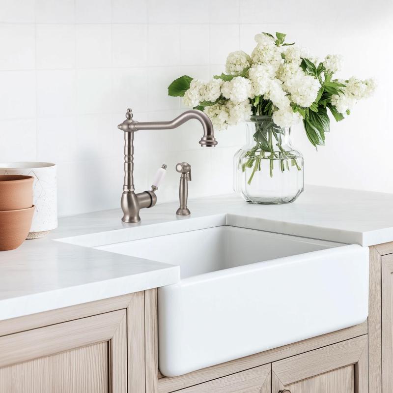 Ausmann Ceramic Mira Ceramic White Sink - Undermount and Semi-Recessed 590 x 458 mm with Stainless Steel Plug 1208970733