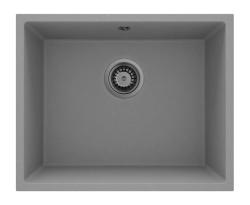 GraniteMy Universal Granite Gray Sink 50x40 cm Surface Mount, Undermount and Flush Mount with Gun Metal Plug 1208970758