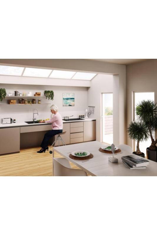 Franke Maris MRG 610-60 Care Fragranite Matte Black shallow disabled Sink 635 x 559 mm Top Mount with Faucet Hole Bank 114.0729.484