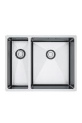 Franke Bolero Plus New R10 B2X 260-34-16 BR 1.5 One and a Half Stainless Steel Sink Flush-mount, Undermount, and Topmount 56x45 cm 127.0733.338