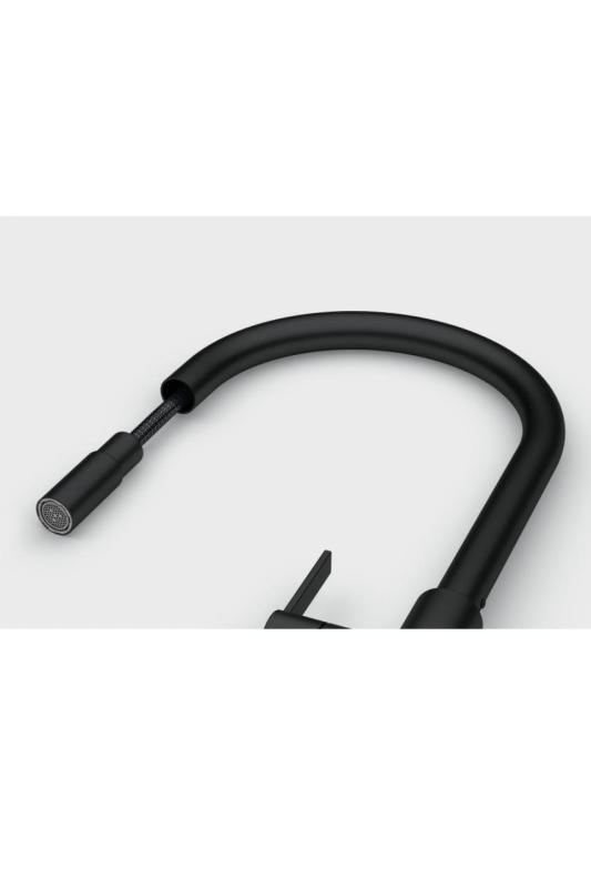 Franke Maris Slim J Kitchen Faucet Black with Retractable Spout 115.0728.389