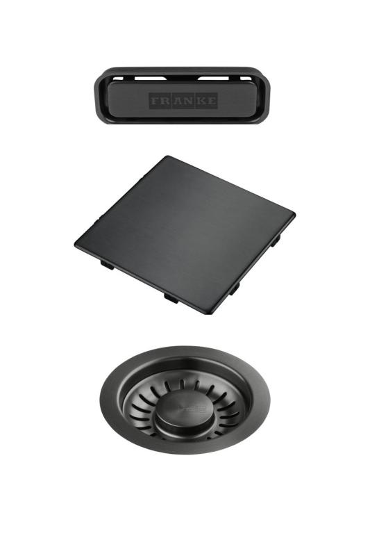 Franke Kubus 2.0 color set Drain set Gun Metal 1208970828