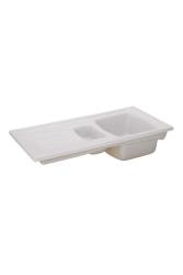 Ausmann Ceramic Crest 1.5 Ceramic White Sink with Drainer 995 x 497 mm 1208971131