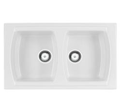 Ausmann Ceramic Crest Double Ceramic White Sink 860 x 500 mm 1208971133