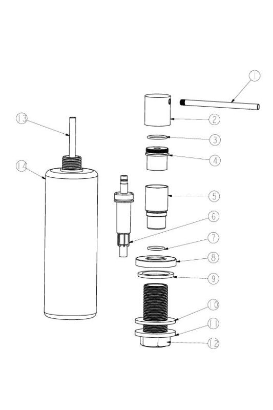 Ausmann Lirio Built-in Soap Dispenser Gold refillable from above 1208971199