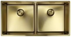 Pure.Sink Prestige Double Golden sink 82x40 cm 10mm radius undermount, flush mount and top mount PPG404040-60