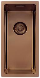 Pure.Sink Exclusivo small Copper sink 18x40 cm 10mm radius undermount, flush and built-up PEX1840-62