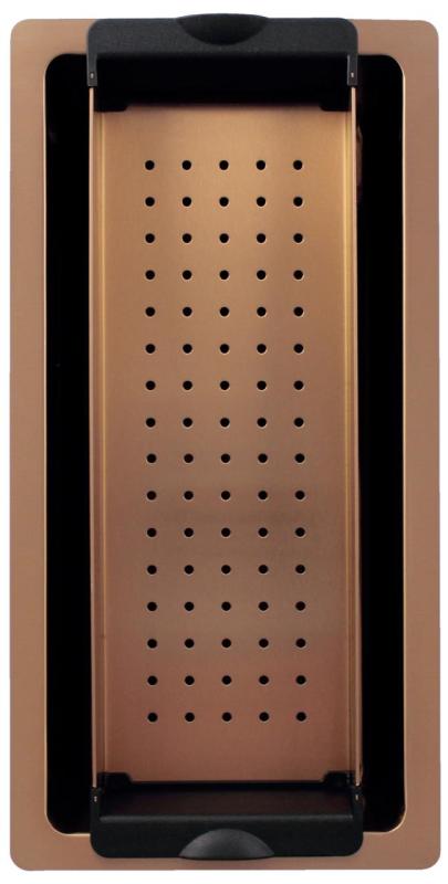 Pure.Sink Exclusivo small Copper sink 18x40 cm 10mm radius undermount, flush and built-up PEX1840-62