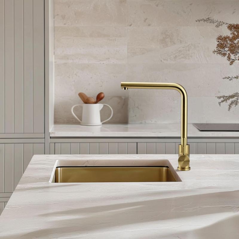 Pure.Sink Exclusivo Gold sink 34x40 cm 10mm radius undermount, flush mount and top mount PEX3440-60