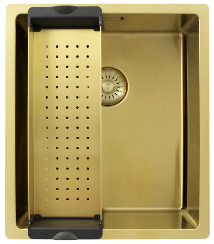 Pure.Sink Exclusivo Gold sink 34x40 cm 10mm radius undermount, flush mount and top mount PEX3440-60