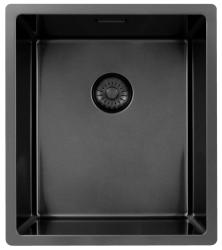 Pure.Sink Exclusivo Gun metal sink 34x40 cm 10mm radius undermount, flush mount and top mount PEX3440-61