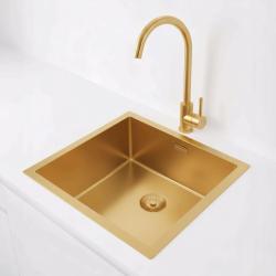 Pure.Sink Exclusivo Gold sink 40x40 cm 10mm radius undermount, flush mount and top mount PEX4040-60