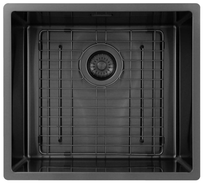 Pure.Sink Exclusivo Gun metal sink 45x40 cm 10mm radius undermount, flush mount and top mount PEX4540-61