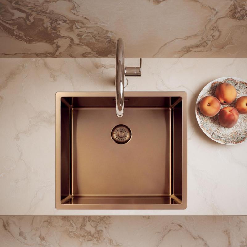Pure.Sink Exclusivo Copper Sink 45x40 cm 10mm radius undermount, flush mount and top mount PEX4540-62