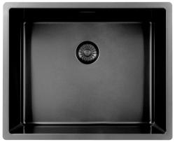 Pure.Sink Exclusivo Gun Metal Sink 50x40 cm 10mm radius undermount, flush mount and top mount PEX5040-61