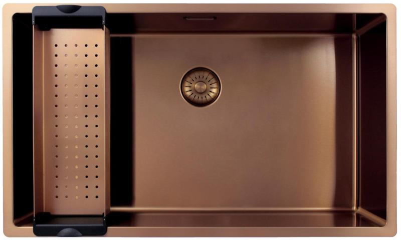 Pure.Sink Exclusivo large Copper sink 70x40 cm 10mm radius undermount, flush mount and top mount PEX7040-62