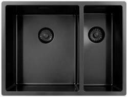 Pure.Sink Exclusivo Gun Metal 1.5 one and a half sink 34+18 cm 10mm radius PEX341840-61