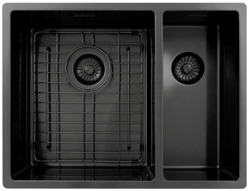 Pure.Sink Exclusivo Gun Metal 1.5 one and a half sink 34+18 cm 10mm radius PEX341840-61